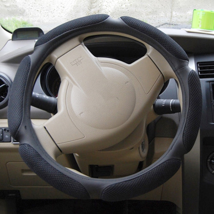 Sandwich Steering Wheel Cover, Grey and white glue#38cm, Beige and white glue#38cm, Red and white glue#38cm, Black and white glue#38cm