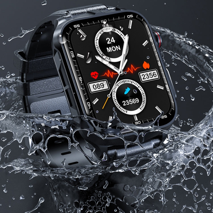 TK11P 1.83 inch IPS Screen IP68 Waterproof Silicone Band Smart Watch, Support Stress Monitoring / ECG, Silicone Band (Red), Silicone Band (Black), Silicone Band (Blue)