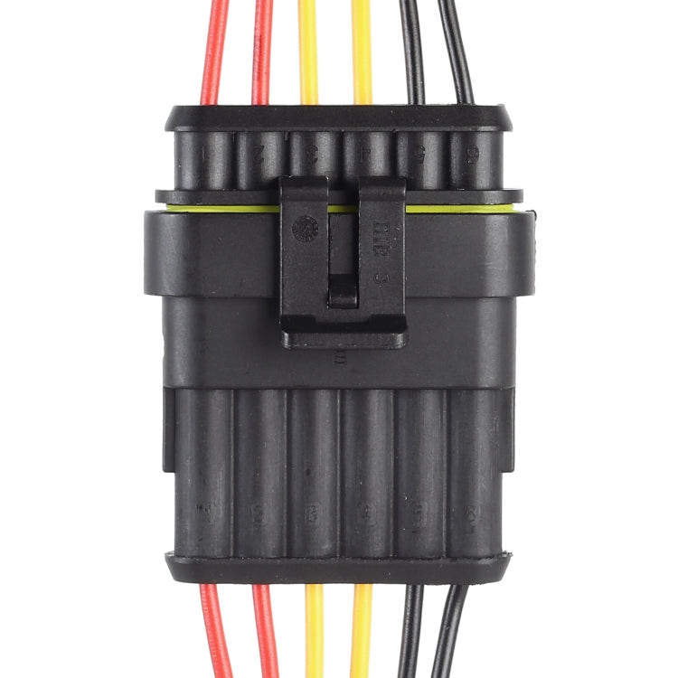 10pcs 5P Car Waterproof Plug Car Connector Plug-In, Length:10cm, 6P