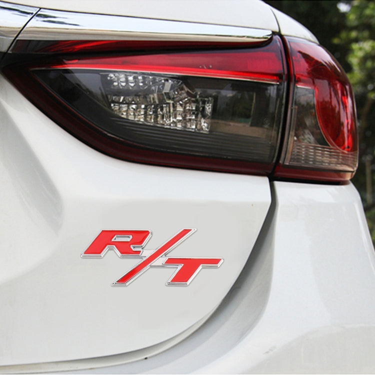 Car R / T Personalized Aluminum Alloy Decorative Stickers, Size:10.5 x 5cm