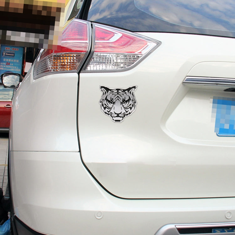 Car Tiger Metal Stickers Personalized Aluminum Alloy Decorative Stickers, Size:8 x 7.5cm, Tiger Stickers