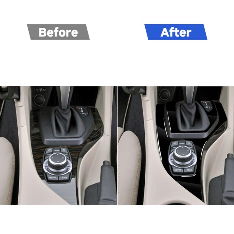 2pcs / Set Car Right Drive Gear Panel Decorative Sticker for BMW X1 E84 2011-2015, Set For X1 E84 2011-2015, Right Drive