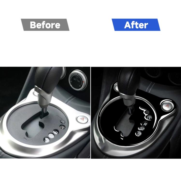 For Nissan 370Z Z34 2009- 2 in 1 Car Automatic Gear Shift Panel Decorative Sticker, Right Drive, Automatic Gear Shift Panel, Right Drive