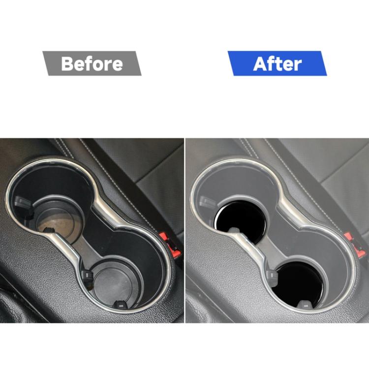 For Ford Mustang 2015-2020 Car Water Cup Holder Base Decorative Sticker, Left and Right Drive Universal, Water Cup Holder Base