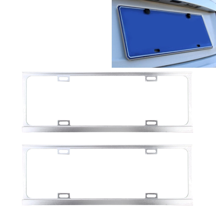 2 PCS Car License Plate Frames Car Styling License Plate Frame Magnesium Alloy Universal License Plate Holder Car Accessories, Magnesium Alloy, Magnesium Alloy License Plate Holder