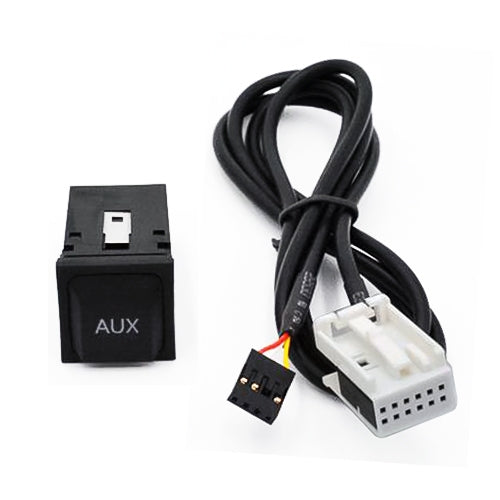 Car AUX Adapter Switch Plug + Wiring Hardness for Volkswagen RCD510/310/300+, For Volkswagen RCD510/310/300+