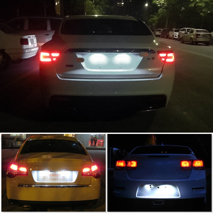 2 PCS DC12V / 2W / 6000K / 120LM Car LED License Plate Light 18LEDs SMD-3528 Lamps for Dodge, White Light, For Dodge