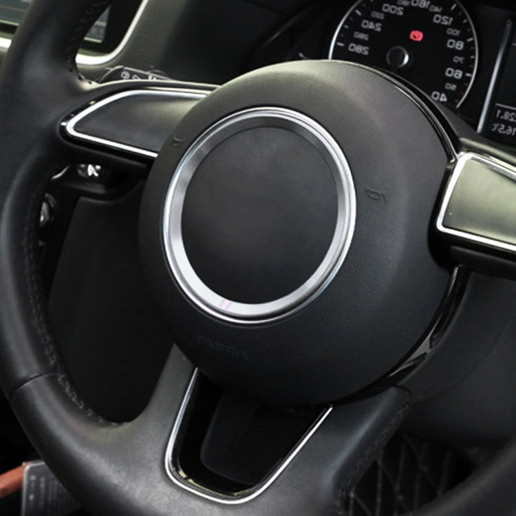 Car Auto Steering Wheel Ring Cover Trim Sticker Decoration for Audi A4L / A3 / A5 2017-2019