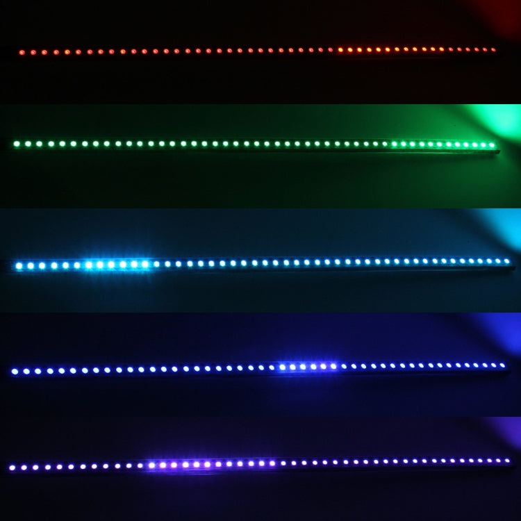 5050 20W 48 LED RGB Car Truck Remote Colorful Knight Rider LED Strobe Scanner Flash Strip Light, DC 12V Cable Length: 130cm, 0