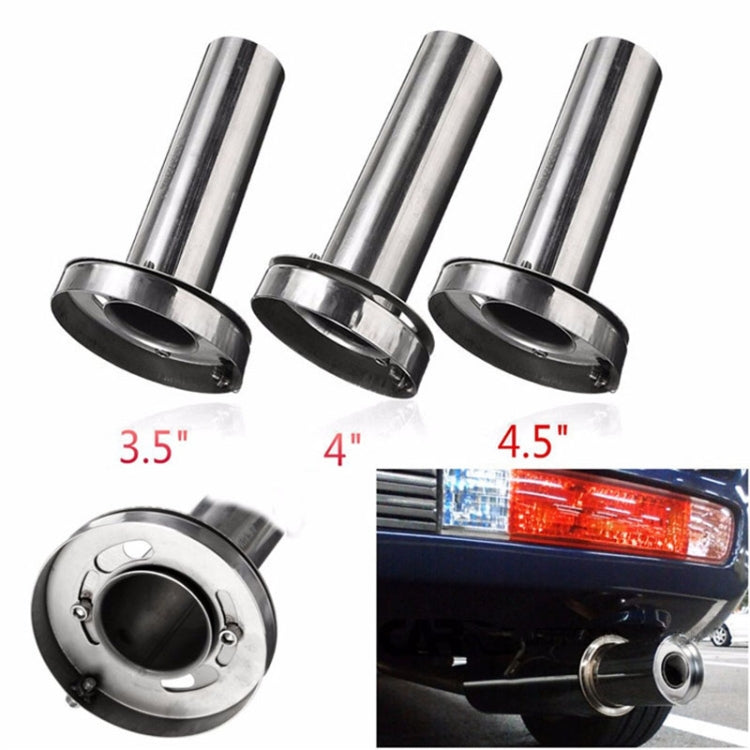 4 inch Universal Car 304 Stainless Steel Exhaust Pipe Muffler Unadjustable Tail Muffler Tip , 4 inch Unadjustable