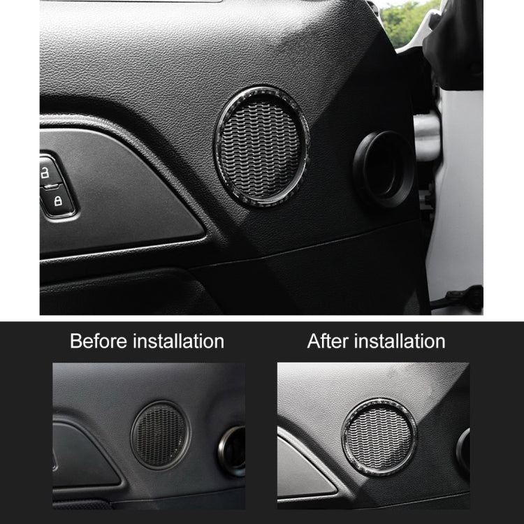 2 PCS Car Door Horn Trim Ring Decorative Sticker for Ford Mustang, Door Horn