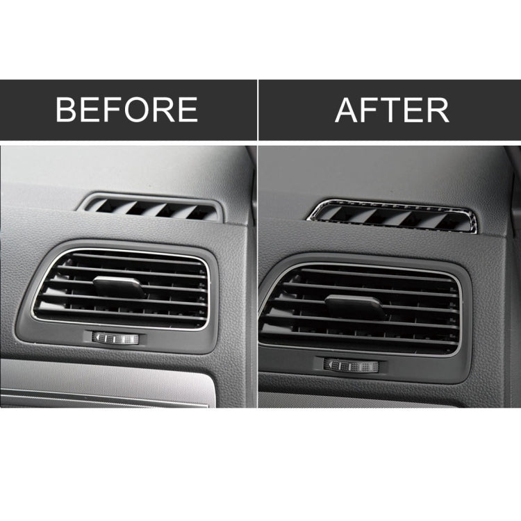 Car Carbon Fiber Air Outlet Decorative Sticker for Volkswagen Golf 7 2013-2017, Left Drive, Air Outlet