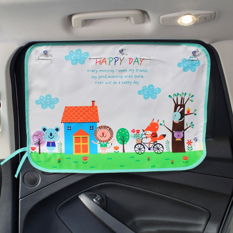 Car Large Rear Window Sunscreen Insulation Window Sunshade Cover, Size: 70*50cm, Rocket, Little Pirate, Small Cloud, Camping, Happy Time, Pink Bus, Happy School Bus, Magic World, Moon Baby, Waterpark, House, Mustache