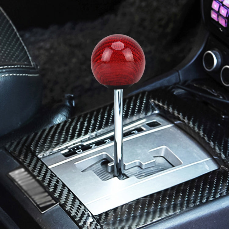 Universal Vehicle Car Shifter Cover Manual Automatic Carbon Fiber Ball Gear Shift Knob, Black, Silver, Ball Gear Shift Knob