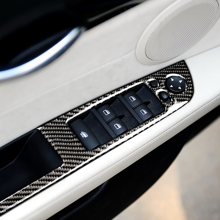 Car Carbon Fiber Window Lift Panel With Folding Key Soild Decorative Sticker for Left Drive BMW Z4 2009-2015, Window Lift Panel With Folding Key(Soild Color)