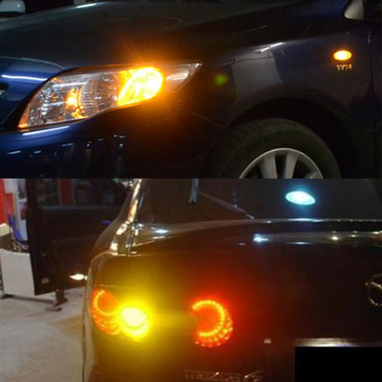2PCS 1156/Ba15s 5W 300LM 66LEDs SMD-4014 Car Tail Bulb Turn Signal Auto Reverse Lamp Daytime Turn Running Light Car Source (White Light+ Yellow Light),Cable Lenght:1 m, 1156/Ba15s 5W