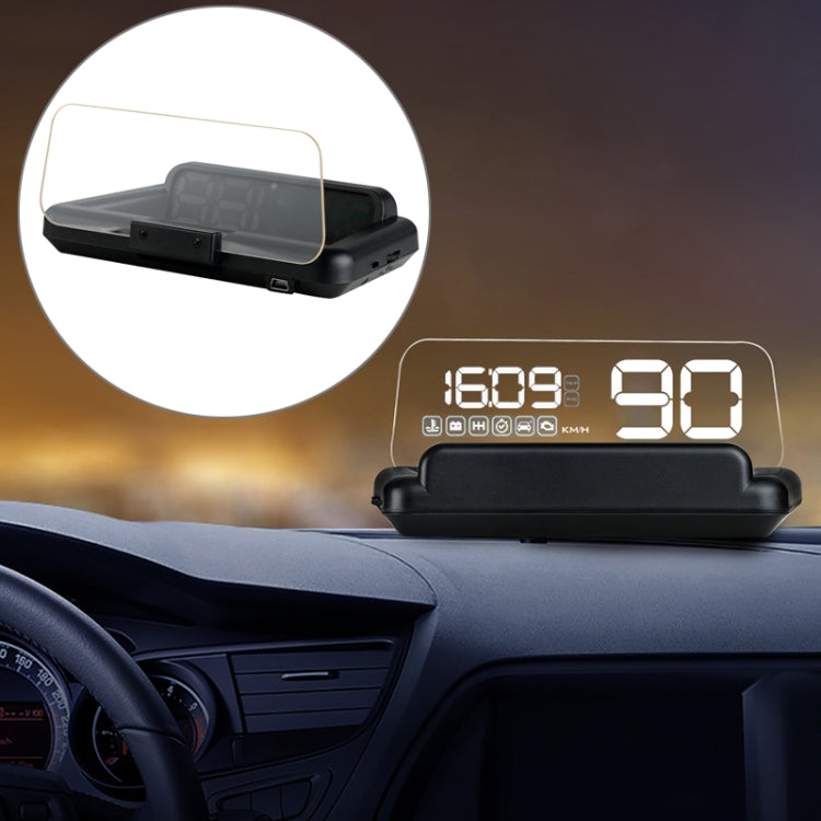 With Adjustable Reflection Board, Speed & RPM & Water Temperature & Oil Consumption & Driving Distance / Time & Voltage Display, Over Speed Alarm, Connect OBD2 Interface, C500(Green), C500(Blue), C500(White)