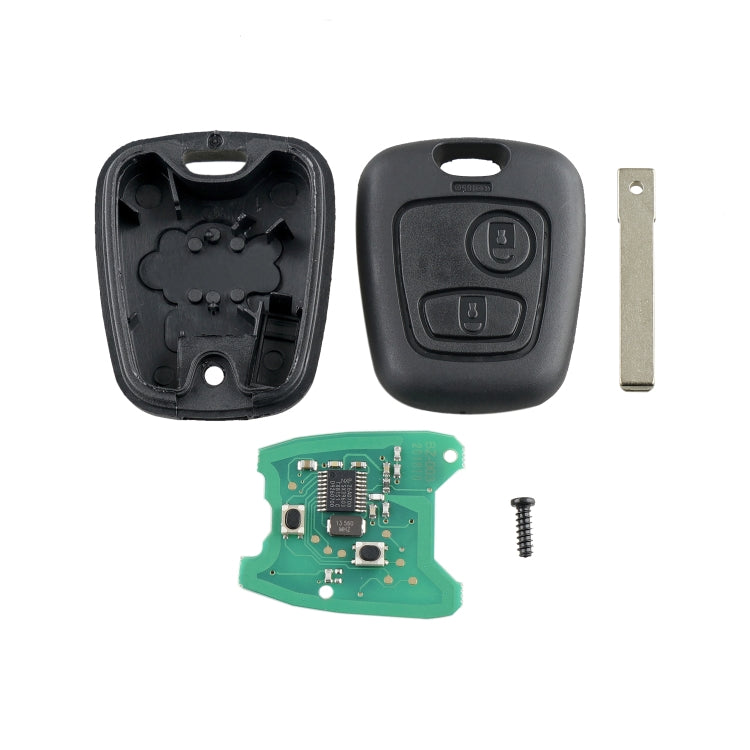 For PEUGEOT 206 / 307 2 Buttons Intelligent Remote Control Car Key with Integrated Chip & Battery, without Grooved, Frequency: 433MHz, For PEUGEOT 206 / 307