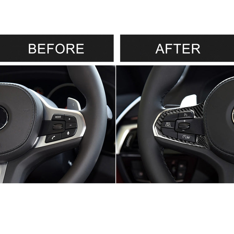 Car Carbon Fiber Steering Wheel Button Configuration A Decorative Sticker for BMW 5 Series G30/G38 X3 G01/G08, Steering Wheel, A