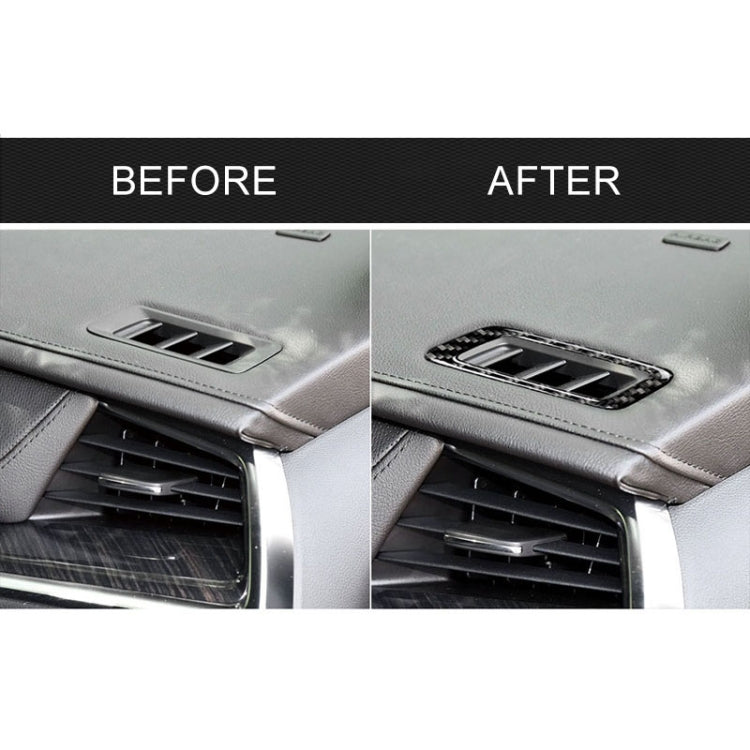 Car Carbon Fiber Air Outlet Decorative Sticker for Cadillac XT5 2016-2017, Left Drive, Air Outlet