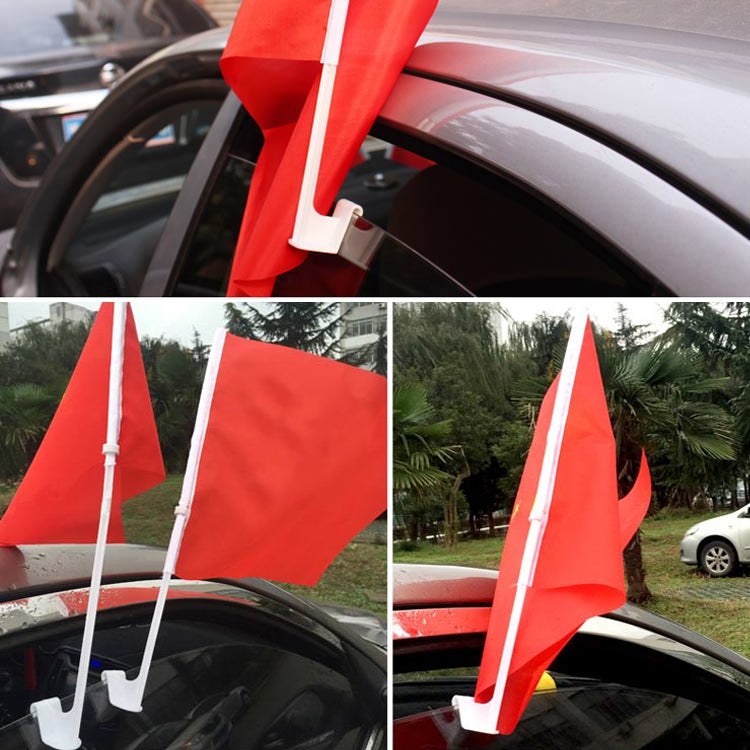 10 PCS 34cm Clip-type Car Window Plastic Flagpole, No Flag, 34cm