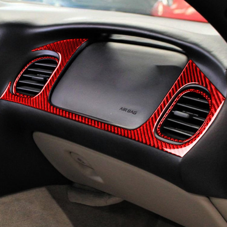 3 in 1 Carbon Fiber Car Front Passenger Seat Air Outlet Sticker Kits for Chevrolet Corvette C5 1998-2004, Left Drive, 3 in 1 Passenger Seat Air Outlet Sticker