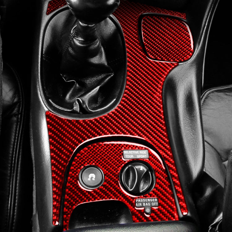 3 in 1 Carbon Fiber Car Gear Panel Sticker Kits D for Chevrolet Corvette C5 1998-2004, Left Drive, Gear Panel Sticker Kits D