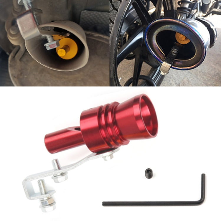 Universal Aluminum Turbo Sound Exhaust Muffler Pipe Whistle Car / Motorcycle Simulator Whistler, Size: XL, Outside Diameter: 35mm, Size: XL (Silver), Size: XL (Black), Size: XL (Gold), Size: XL (Blue), Size: XL (Red)