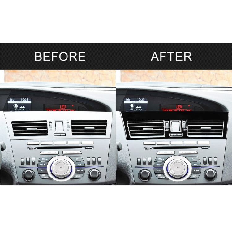 For Mazda 3 Axela 2010-2013 2 in 1 Car Central Vent Set A Decorative Sticker, Left Drive, Central Vent Set A, Left Drive