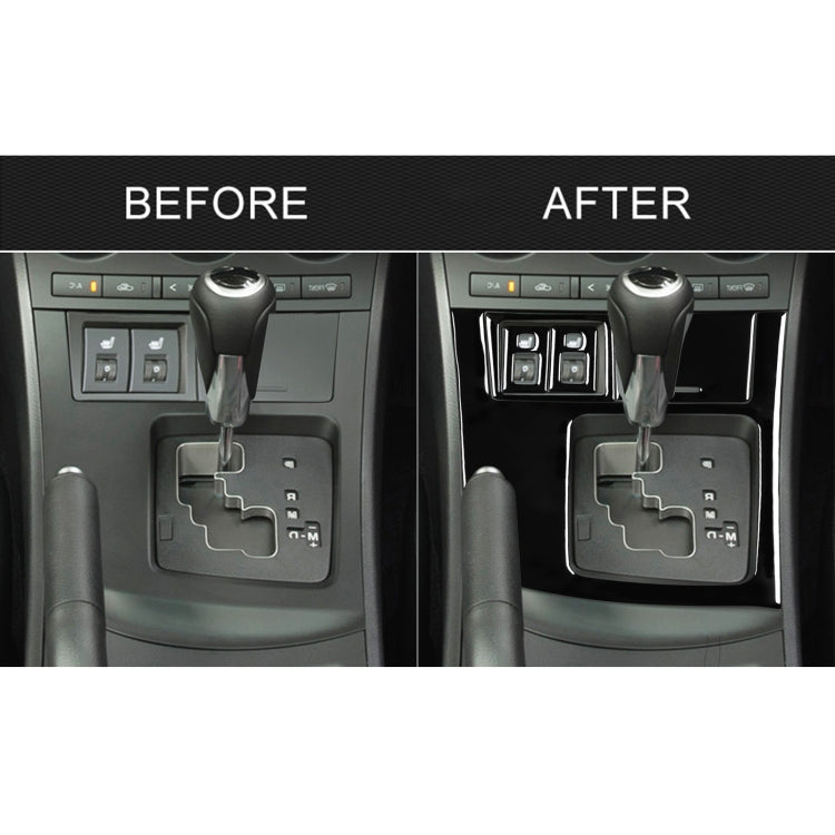 For Mazda 3 Axela 2010-2013 5 in 1 Car Gear Frame Set B Decorative Sticker, Right Drive, Gear Frame Set B, Right Drive