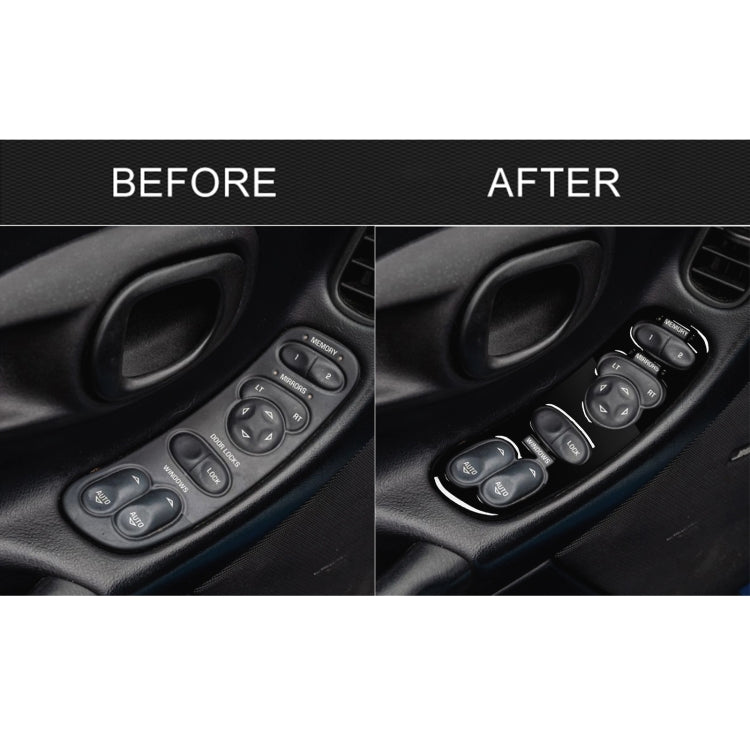 For Chevrolet Corvette C5 1998-2004 2 in 1 Car Door Control Panel with Memory Seat Decorative Sticker, Left Drive, Door Control Panel with Memory Seat