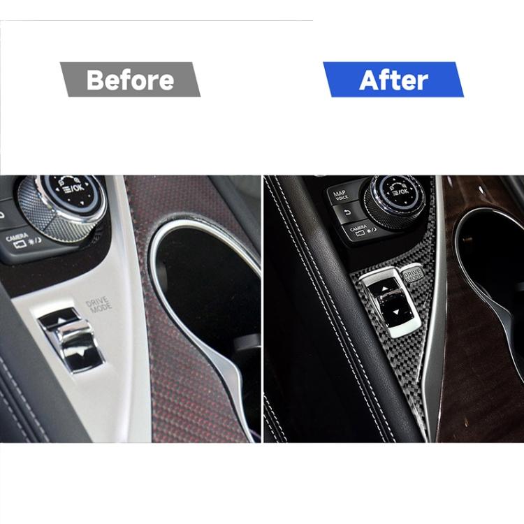 Car Left Drive Carbon Fiber Driver Panel Decorative Sticker for Infiniti Q50 / Q60 2014-2020, Driver Panel