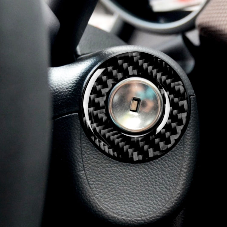 Car Carbon Fiber Lighter Key Ring Decorative Sticker for Chevrolet Cruze 2009-2015, Left and Right Drive Universal, Lighter Key Ring