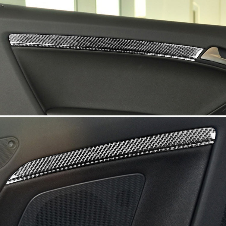 8 in 1 Car Carbon Fiber Door Panel Decorative Sticker for Audi A5 Hard Top 2008-, Left and Right Drive Universal, Door Panel