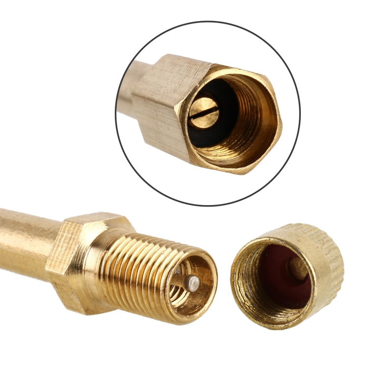 5 PCS Car Tires Valve Inflatable Extension Tube, Length: 100mm, 100mm, Pure Copper