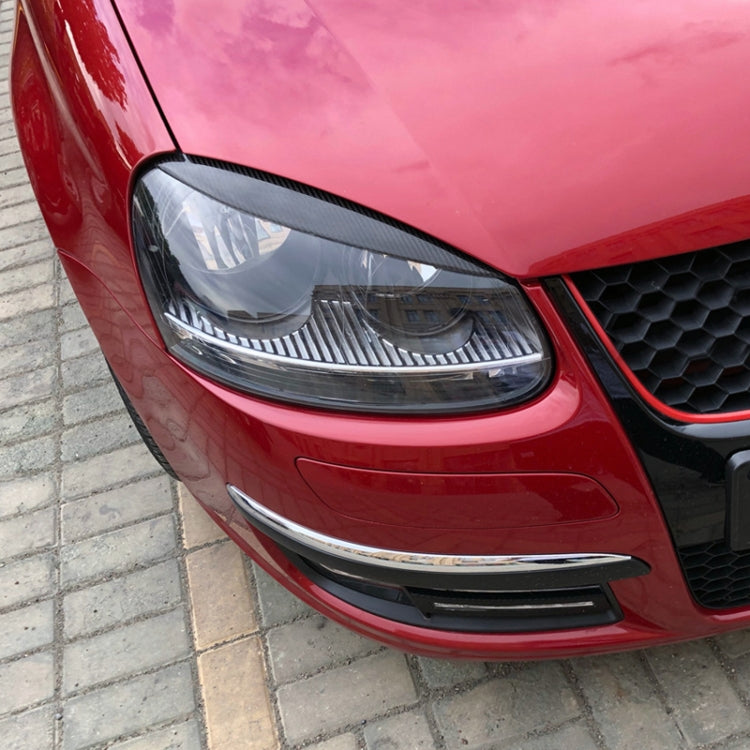 Car Headlight Eyebrow Decoration Sticker for Volkswagen Golf 5, Headlight Eyebrow For Volkswagen Golf 5 (Black), Headlight Eyebrow For Volkswagen Golf 5 (Carbon Fiber Black)