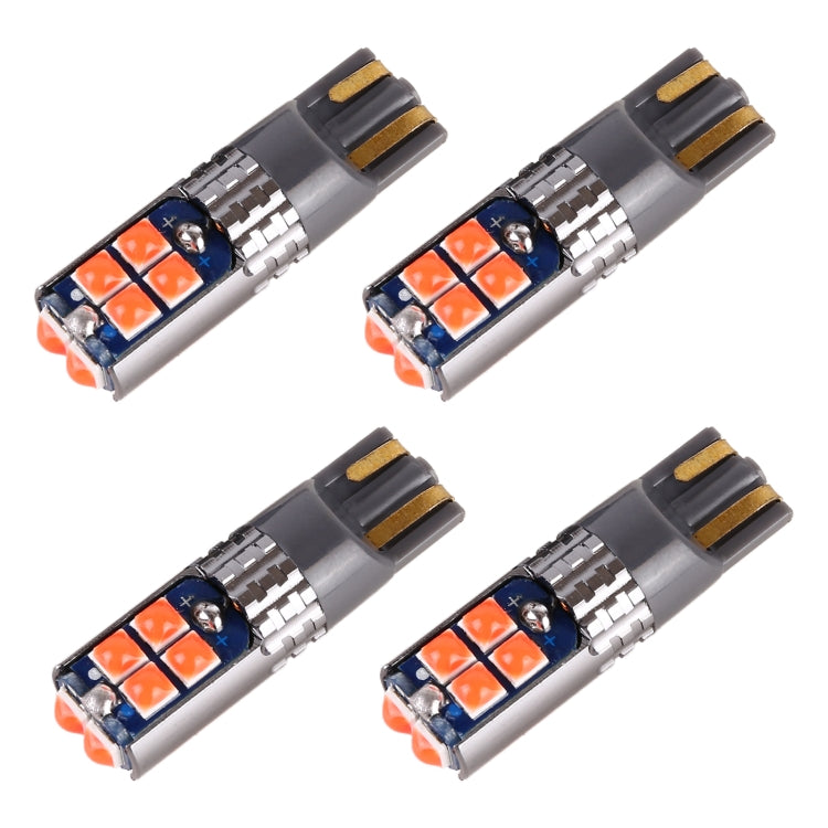 4 PCS T10 DC12V / 2W Car Clearance Light 10LEDs SMD-3030 Lamp Beads, 10LEDs SMD-3030 (Blue Light), 10LEDs SMD-3030 (Pink Light), 10LEDs SMD-3030 (Green Light), 10LEDs SMD-3030 (Red Light), 10LEDs SMD-3030 (White Light), 10LEDs SMD-3030 (Yellow Light)