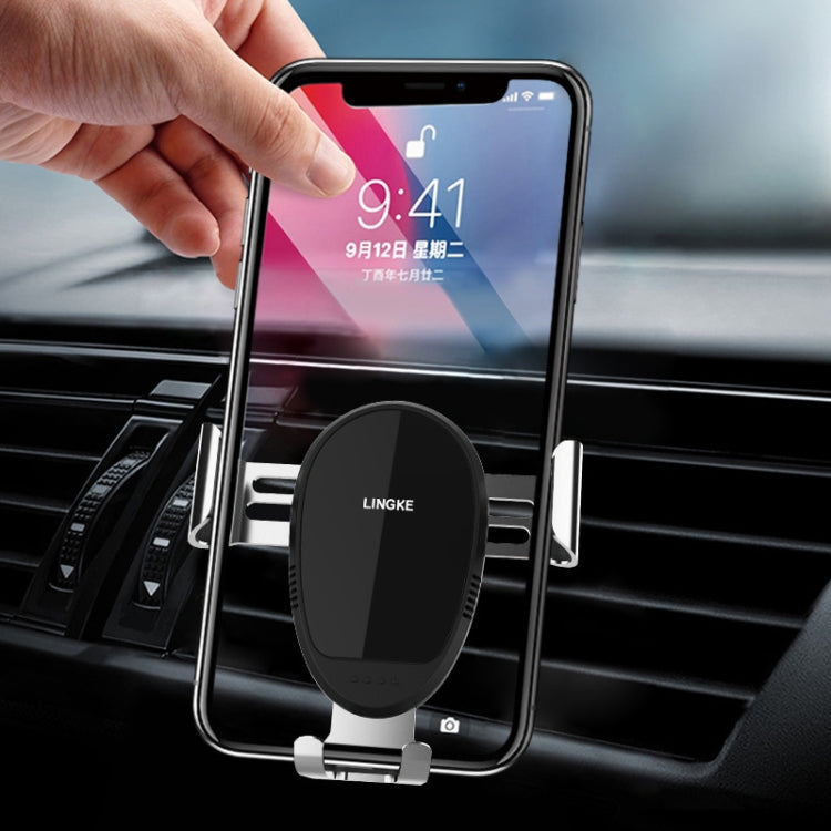 LINGKE Car Air Outlet Snap-in Gravity Mobile Phone Holder, Air Outlet Phone Holder