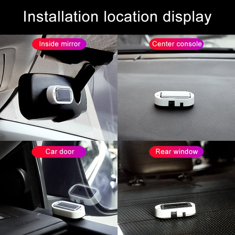 Car Solar Energy Anti-theft Device LED Warning Light, Red