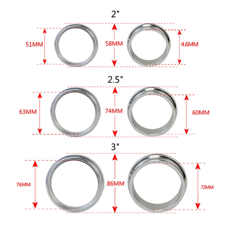 2.5 inch Car Exhaust V-band Clamp with Flange, 2.5 inch