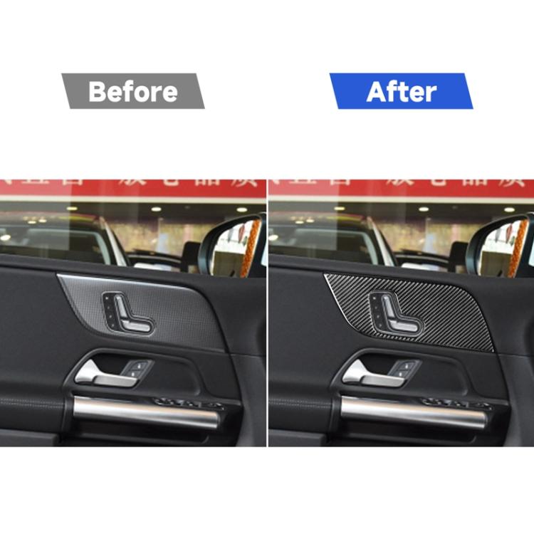 6 PCS / Set Carbon Fiber Car B Front Door Panel Decorative Sticker for Mercedes-Benz B-Class 2019,Left Drive, B Front Door Panel,Left Drive