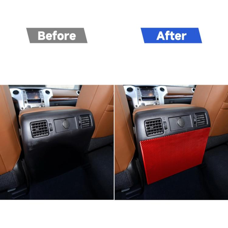 Carbon Fiber Car Rear Exhaust Air Outlet Anti-kick Panel Decorative Sticker for Toyota Tundra 2014-2018,Left and Right Drive Universal, Rear Exhaust Air Outlet Anti-kick Panel