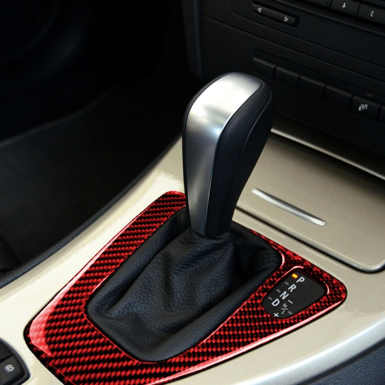 For BMW 3 Series E90 Carbon Fiber Car Gear Position Panel Decorative Sticker,Right Drive, Car Gear Position Panel,Right Drive