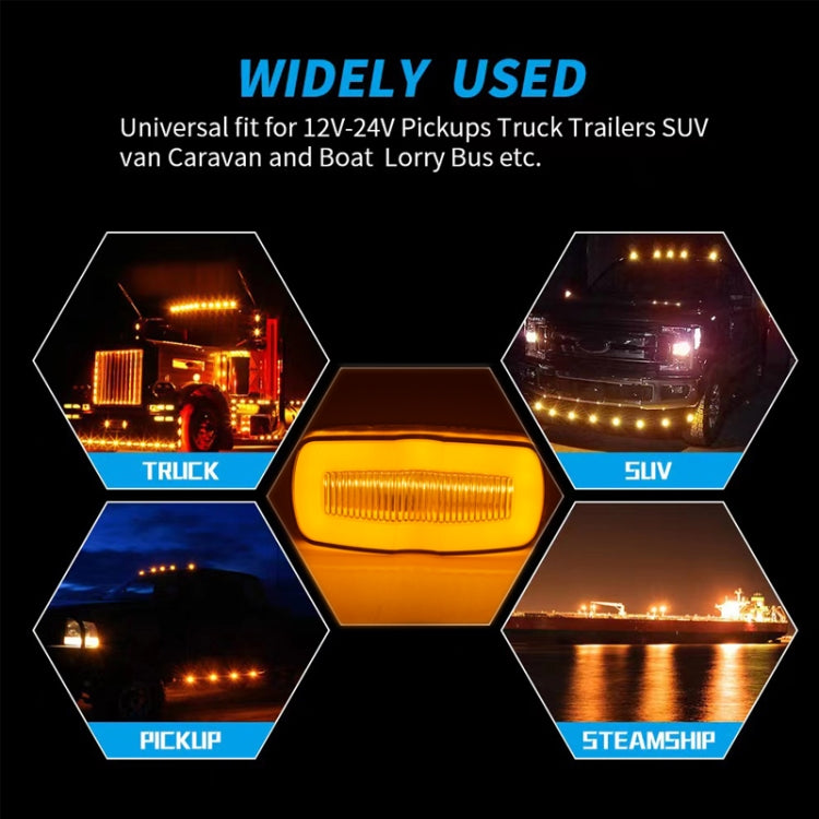 2 PCS MK-190 Truck LED Side Marker Light, MK-190 (White Light), MK-190 (Red Light)