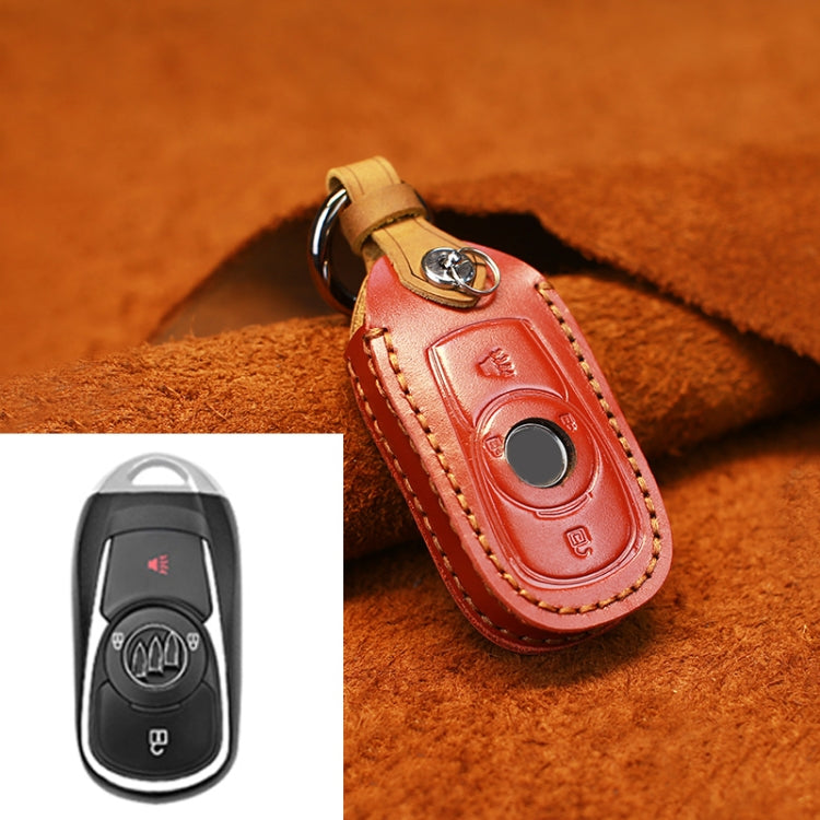 For Buick Car Cowhide Leather Key Protective Cover Key Case, Four Keys Version, For Buick, Four Keys Version