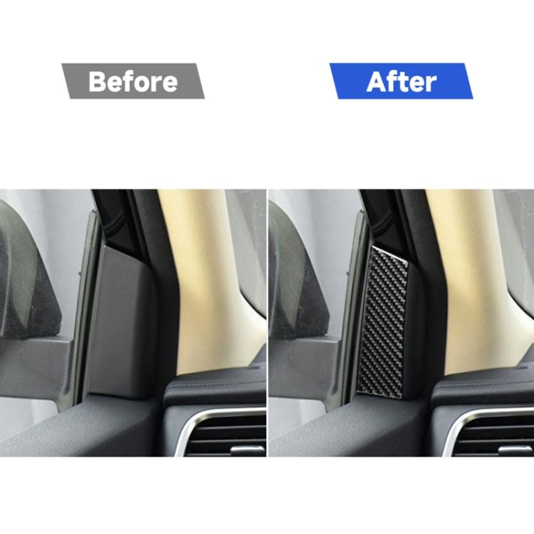 Car Carbon Fiber A-pillar Decorative Sticker for Toyota Highlander 2014-2019, Left Drive, A-pillar