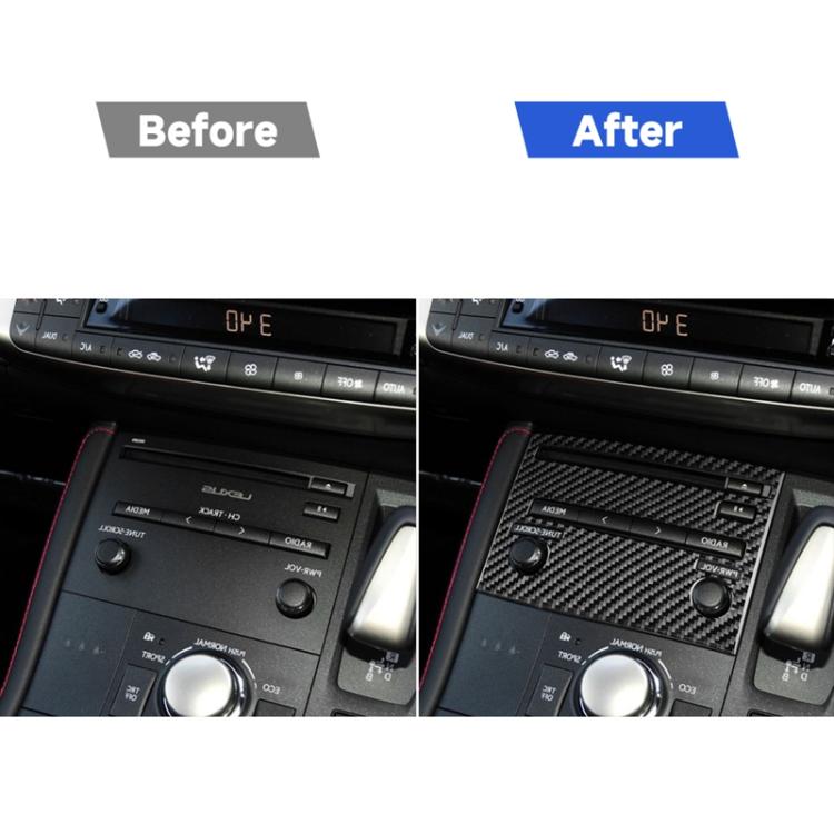 Car Carbon Fiber CD Panel B Decorative Sticker for Lexus CT 2011-2017, Right Drive, CD Panel B, Right Drive
