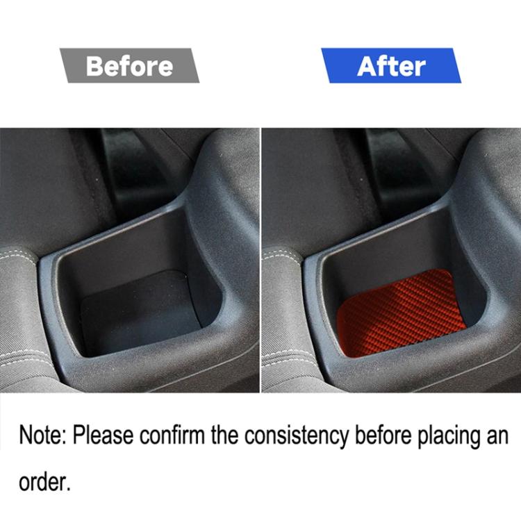 Car Carbon Fiber Rear Storage Box Decorative Sticker for Chevrolet Camaro 2017-2019, Left and Right Drive Universal, Rear Storage Box