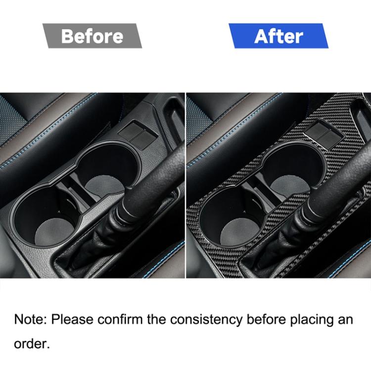 Car Carbon Fiber Rear Water Cup Holder Panel B Decorative Sticker for Toyota Corolla / Levin 2014-2018, Right Drive, Rear Water Cup Holder Panel B, Right Drive