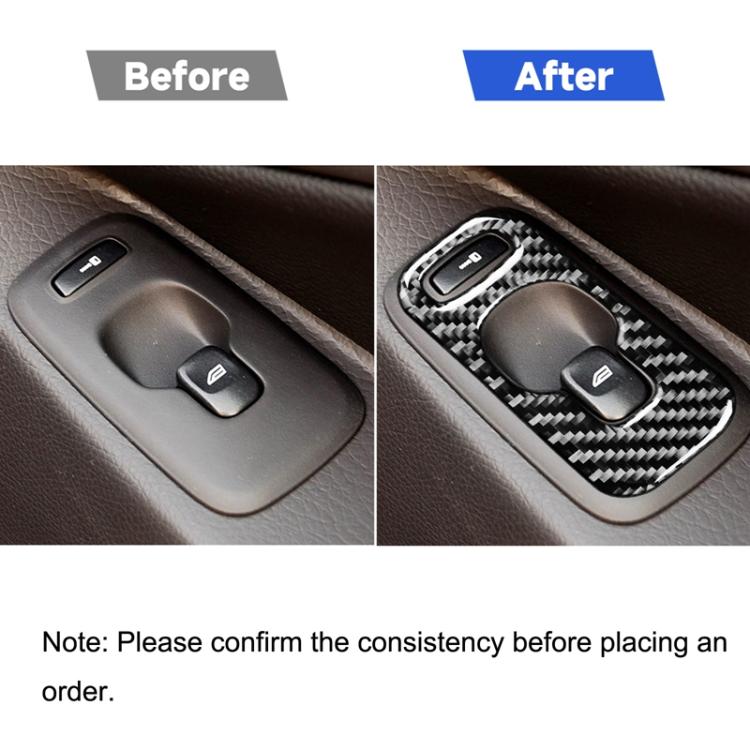 4 in 1 Car Carbon Fiber Door Set A Decorative Sticker for Volvo XC90 2003-2014, Left Drive, Door Set A, Left Drive